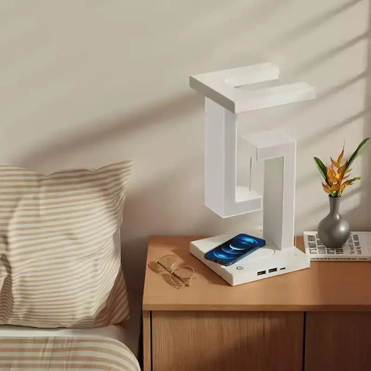 Levitating Desk Lamp wireless charger