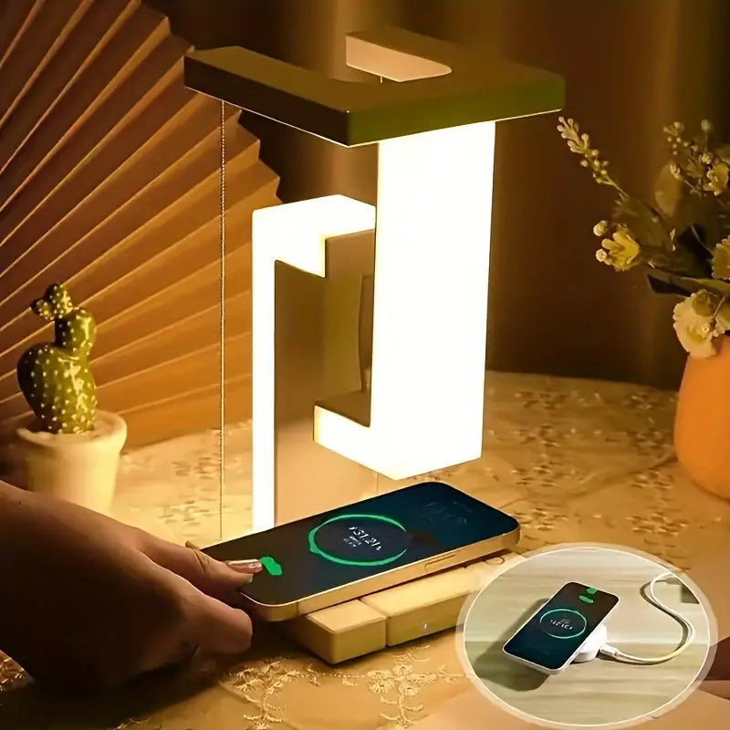 Levitating Desk Lamp wireless charger
