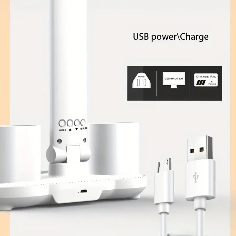 LED Table Lamp USB with Calendar Temperature Clock