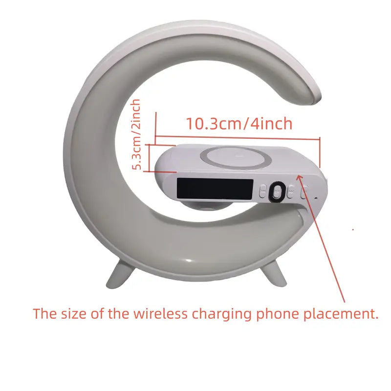 G speaker, desk lamp, colorful LED light, with sound function and wireless charging function