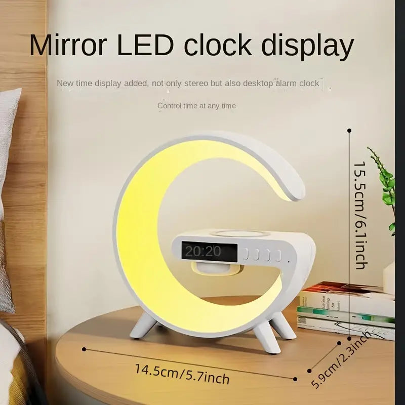 G speaker, desk lamp, colorful LED light, with sound function and wireless charging function