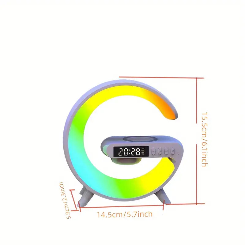 G speaker, desk lamp, colorful LED light, with sound function and wireless charging function